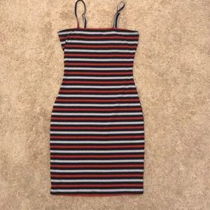 Striped bodycon dress
